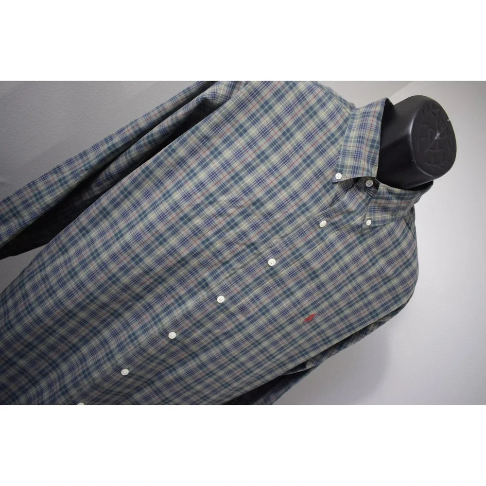 Polo Ralph Lauren Dress Shirt Classic Fit Plaid Long Sleeve Mens Size 17.5 XL - Picture 4 of 8